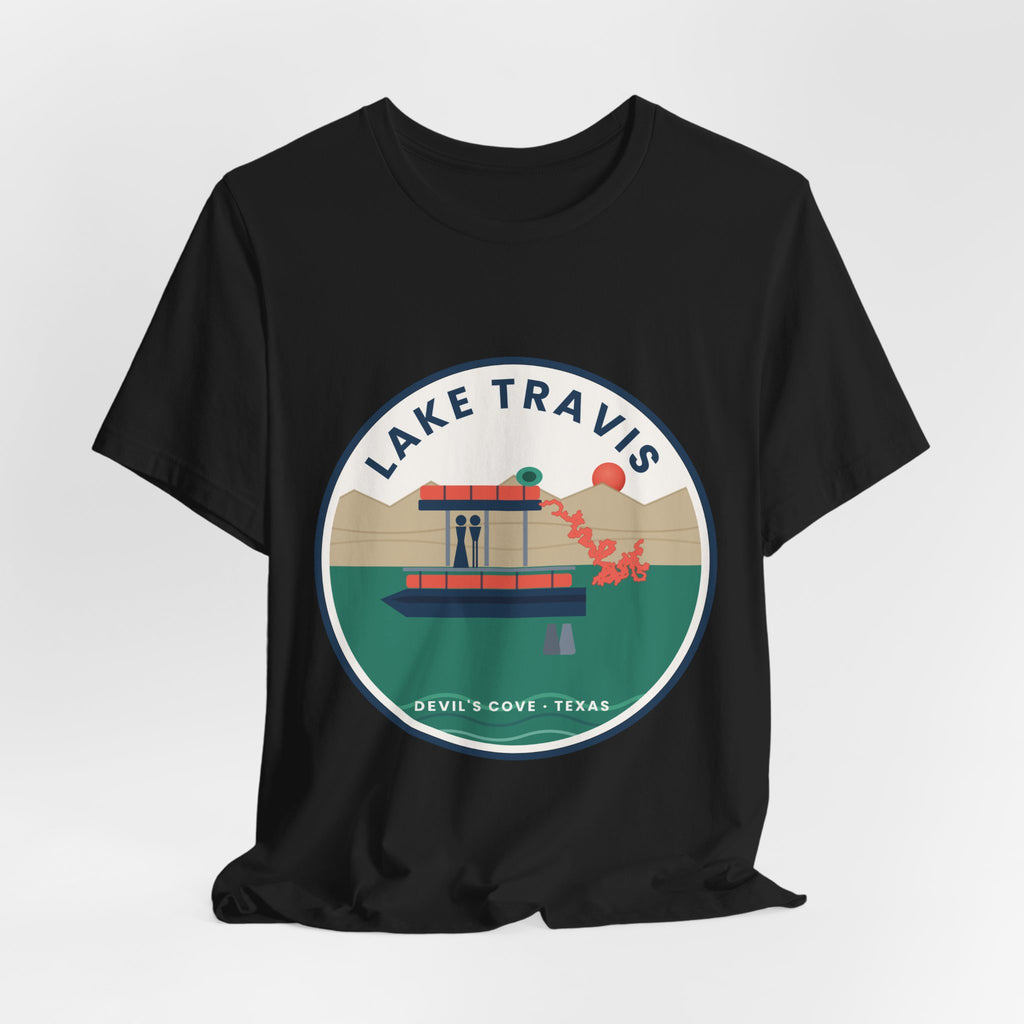 Lake Travis Tee — Devil’s Cove Texas Boat Graphic Shirt