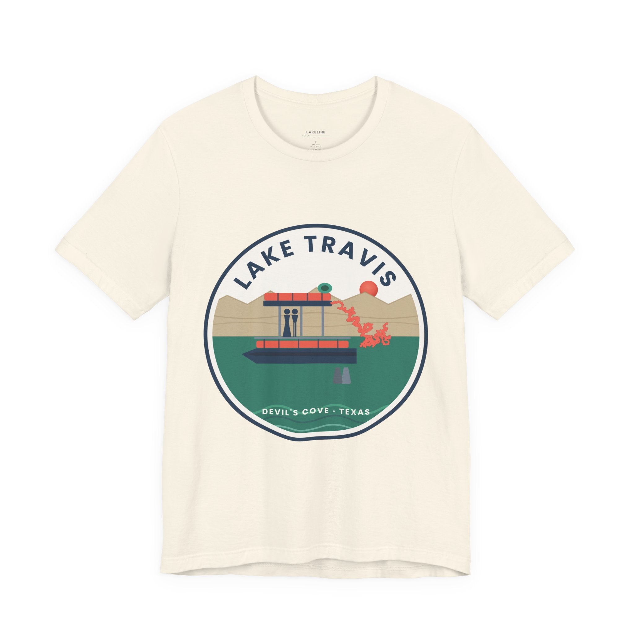 Lake Travis Tee — Devil’s Cove Texas Boat Graphic Shirt