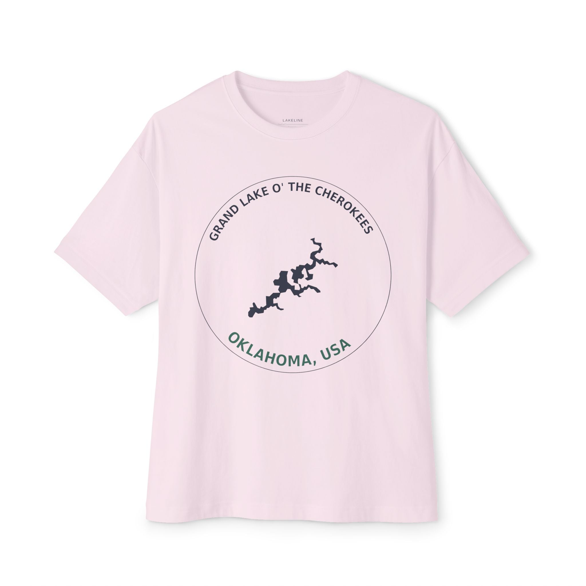 Grand Lake O' the Cherokees Map T-Shirt — Oklahoma Lakeside Graphic Tee