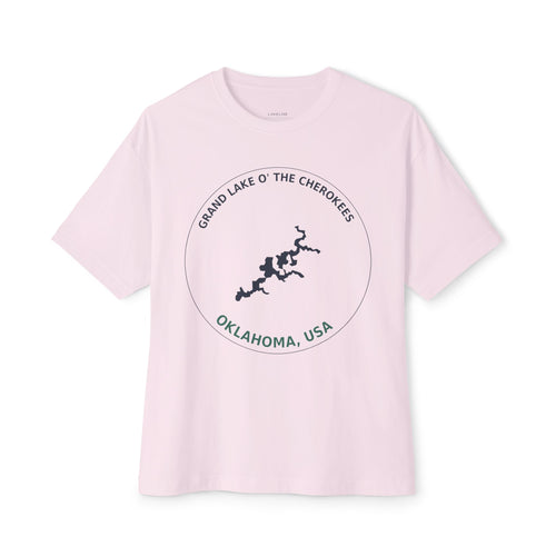 Grand Lake O' the Cherokees Map T-Shirt — Oklahoma Lakeside Graphic Tee