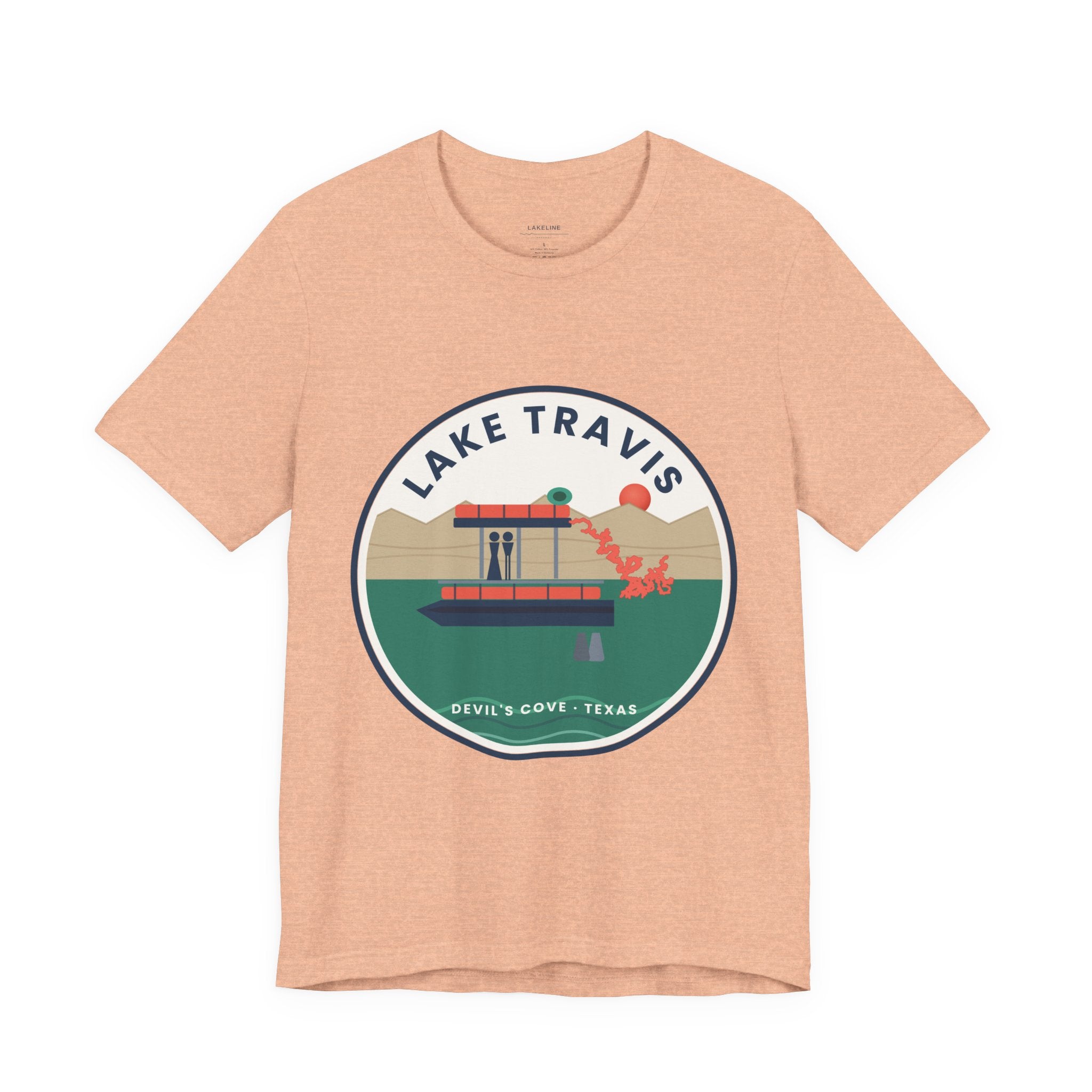 Lake Travis Tee — Devil’s Cove Texas Boat Graphic Shirt