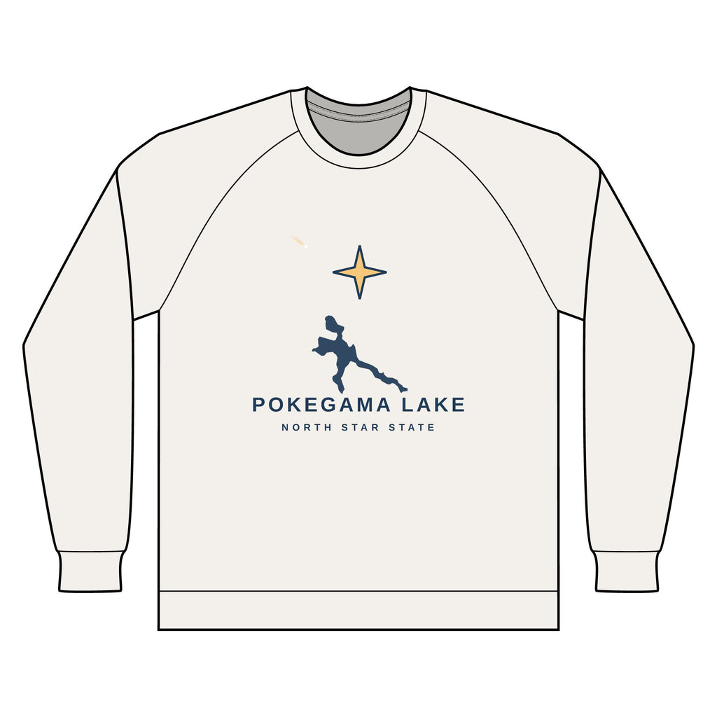Pokegama Lake Raglan Sweatshirt — North Star State Lake Crewneck