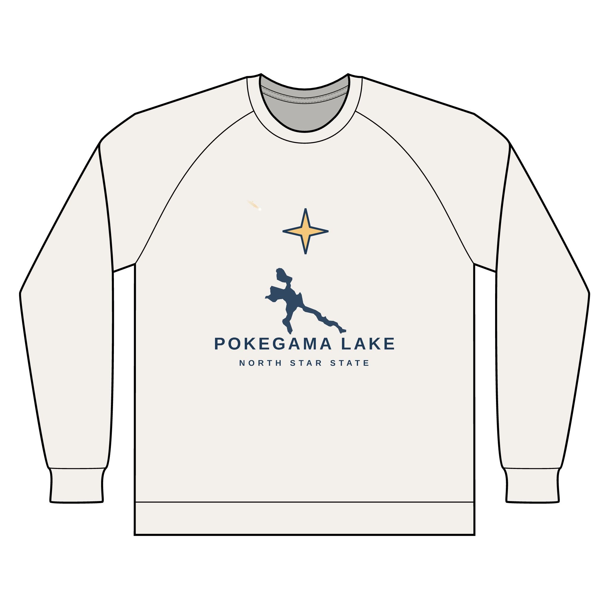 Pokegama Lake Raglan Sweatshirt — North Star State Lake Crewneck