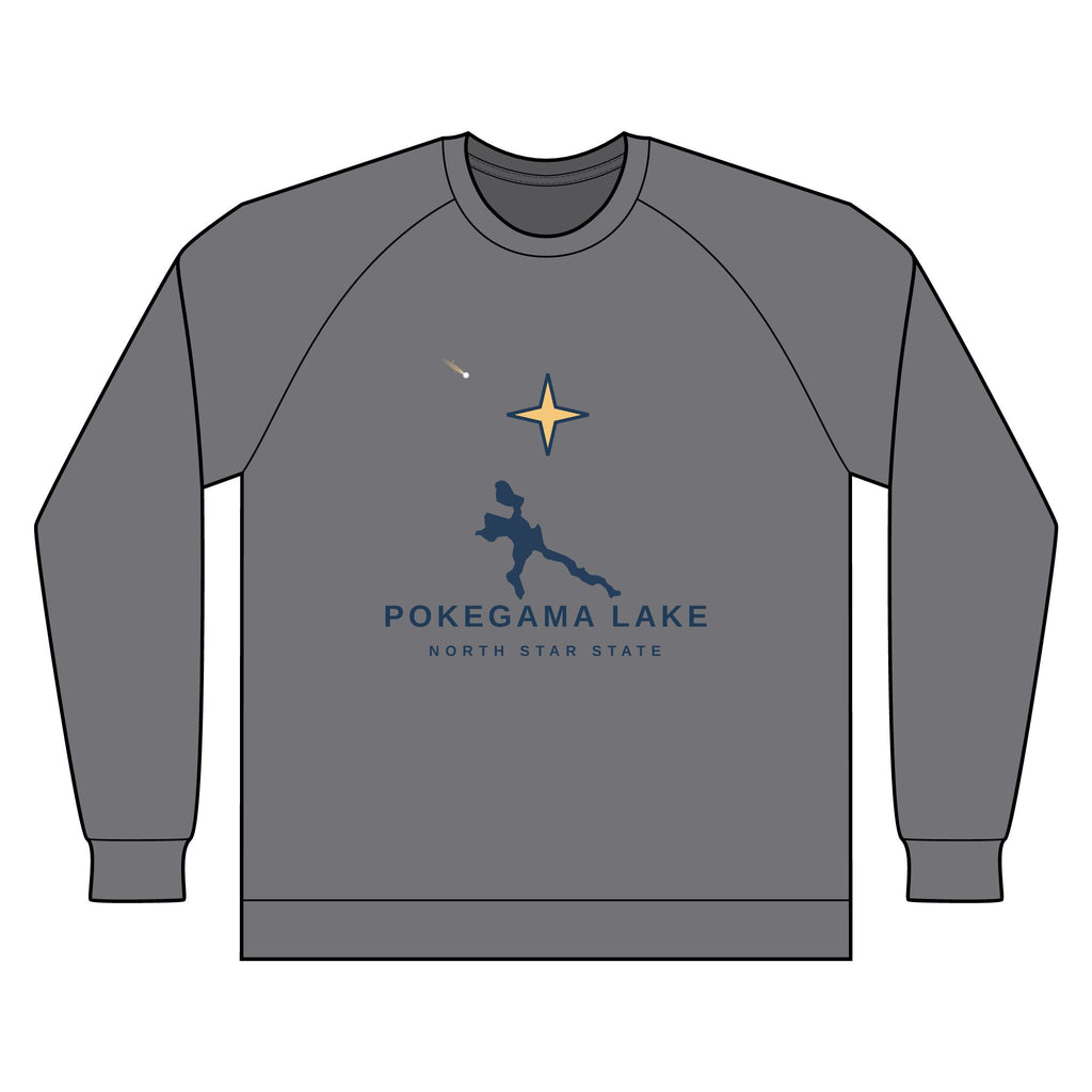Pokegama Lake Raglan Sweatshirt — North Star State Lake Crewneck