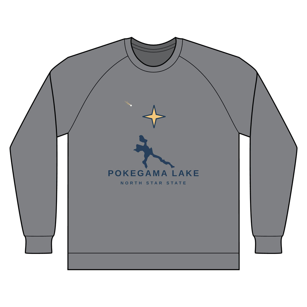 Pokegama Lake Raglan Sweatshirt — North Star State Lake Crewneck