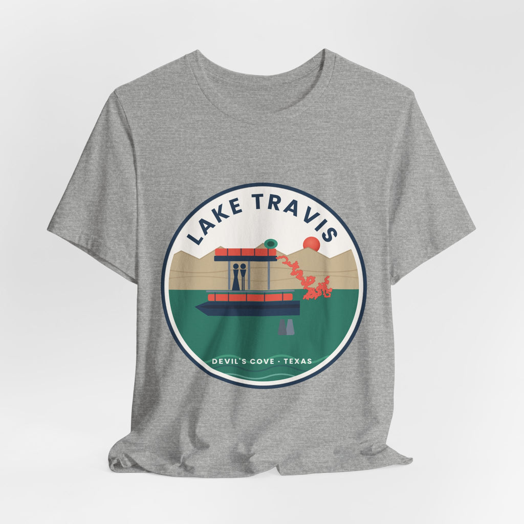 Lake Travis Tee — Devil’s Cove Texas Boat Graphic Shirt