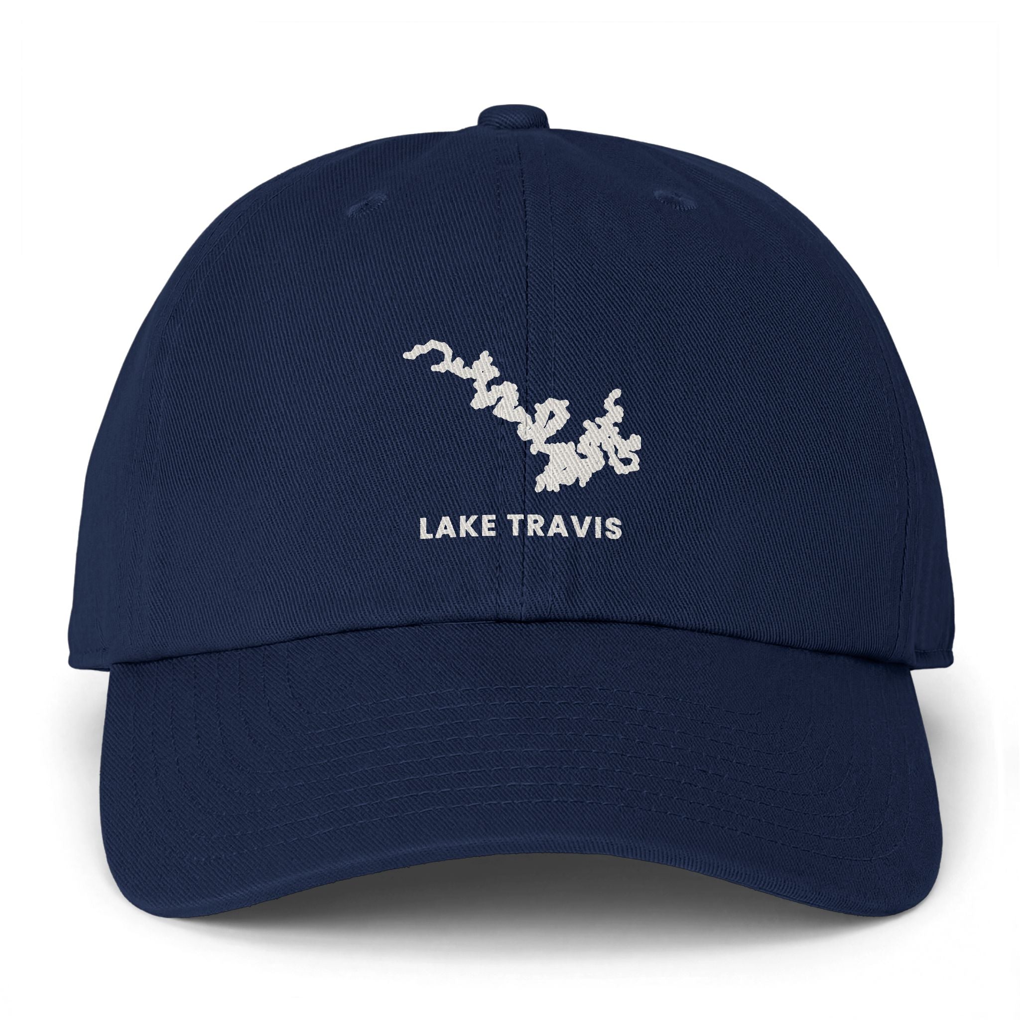 Lake Travis Clean Up Cap — Embroidered Lake Map Baseball Hat