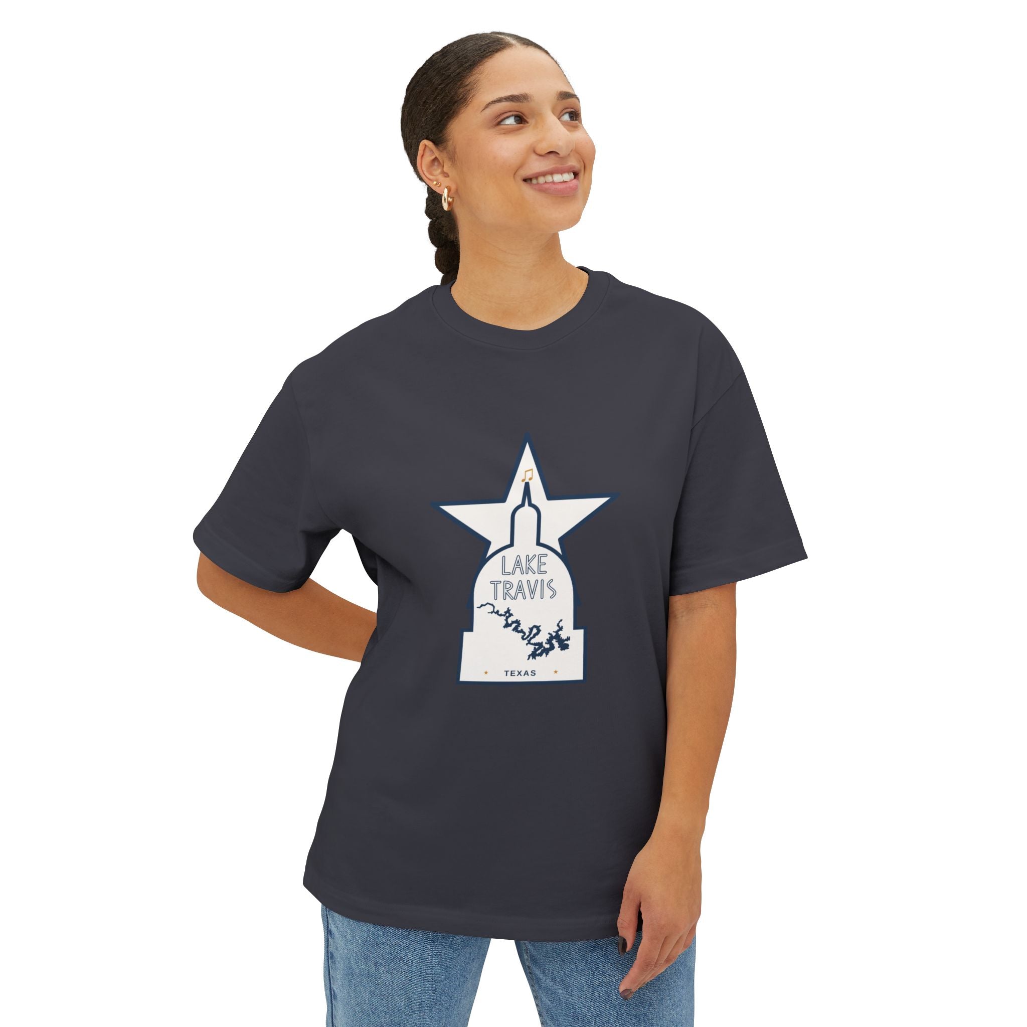 Lake Travis - Unisex Oversized Boxy Tee