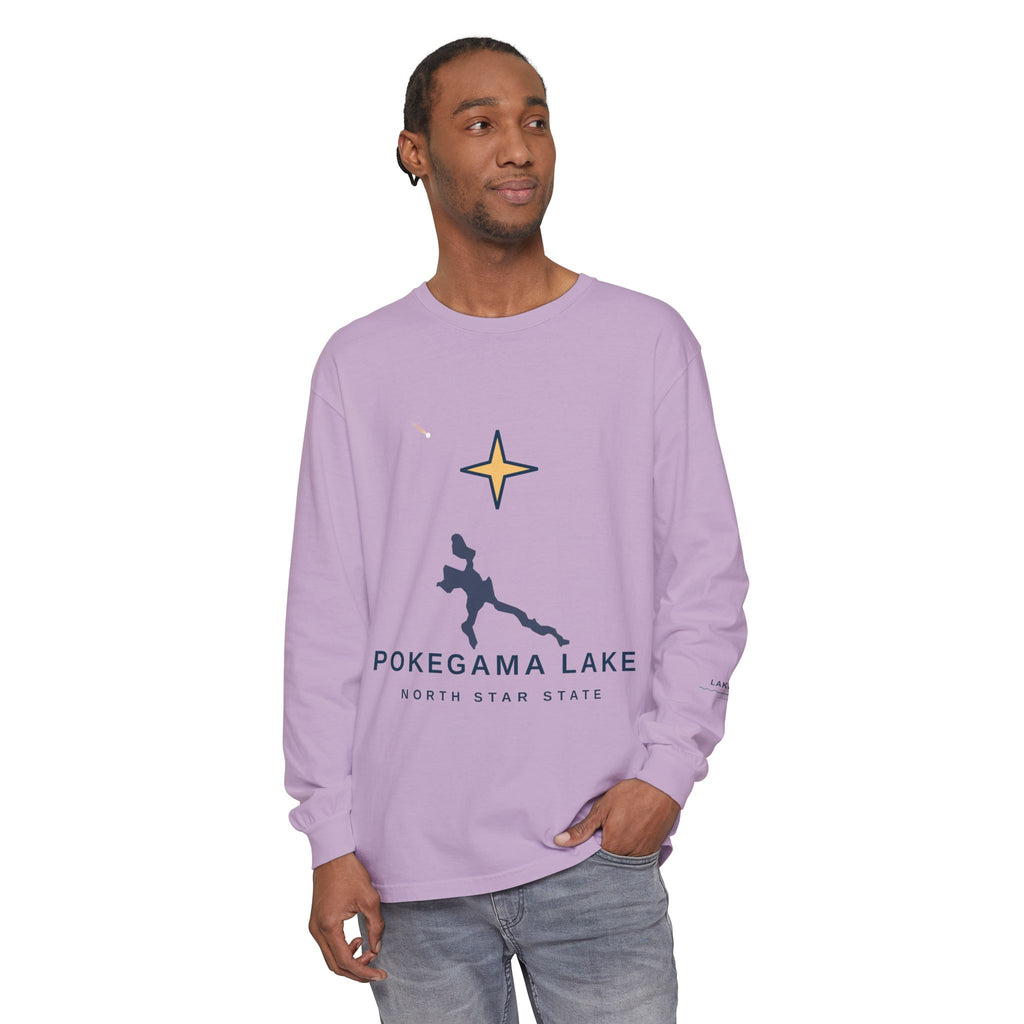 Pokegama Lake Long Sleeve Tee — North Star State Lake Map Design
