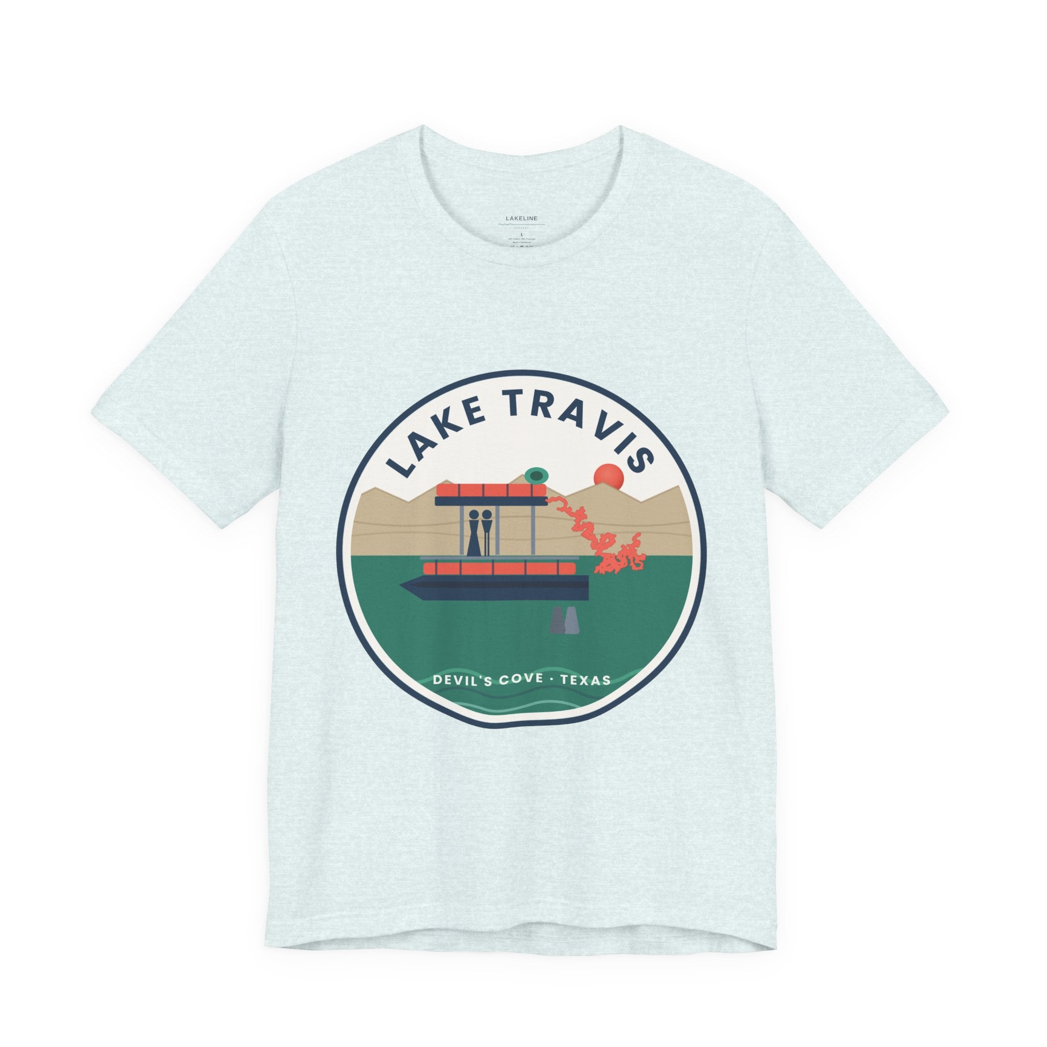Lake Travis Tee — Devil’s Cove Texas Boat Graphic Shirt