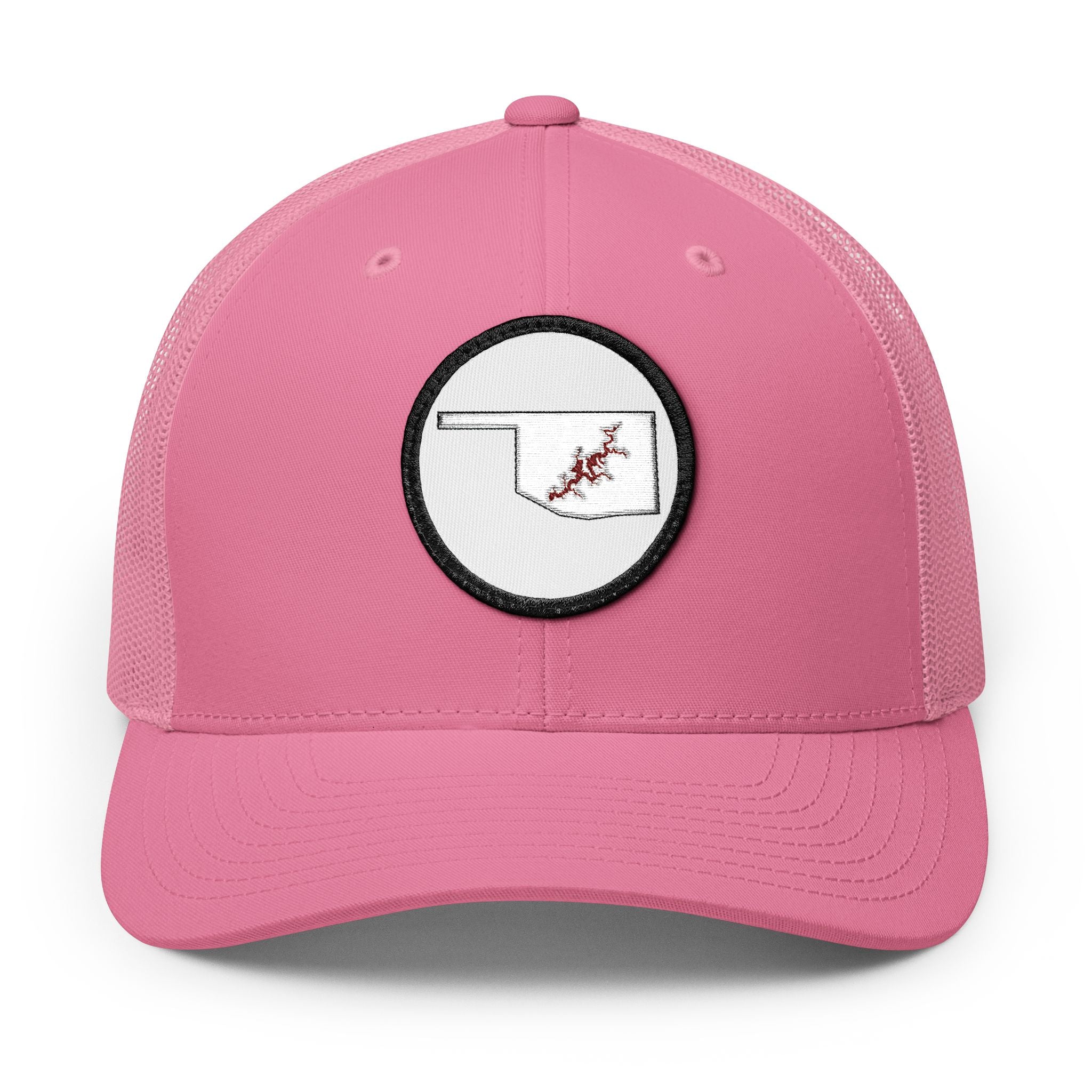 Grand Lake Embroidered Patch Trucker Cap - Crimson