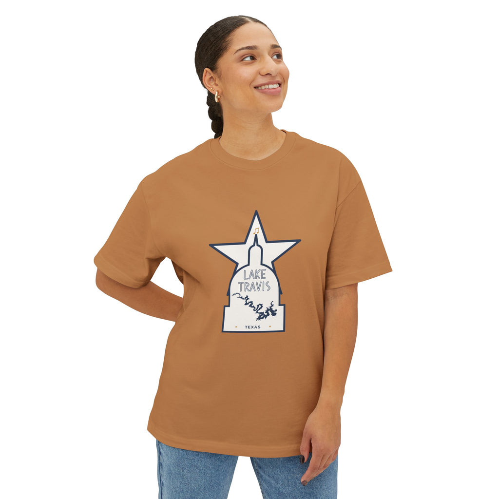 Lake Travis - Unisex Oversized Boxy Tee