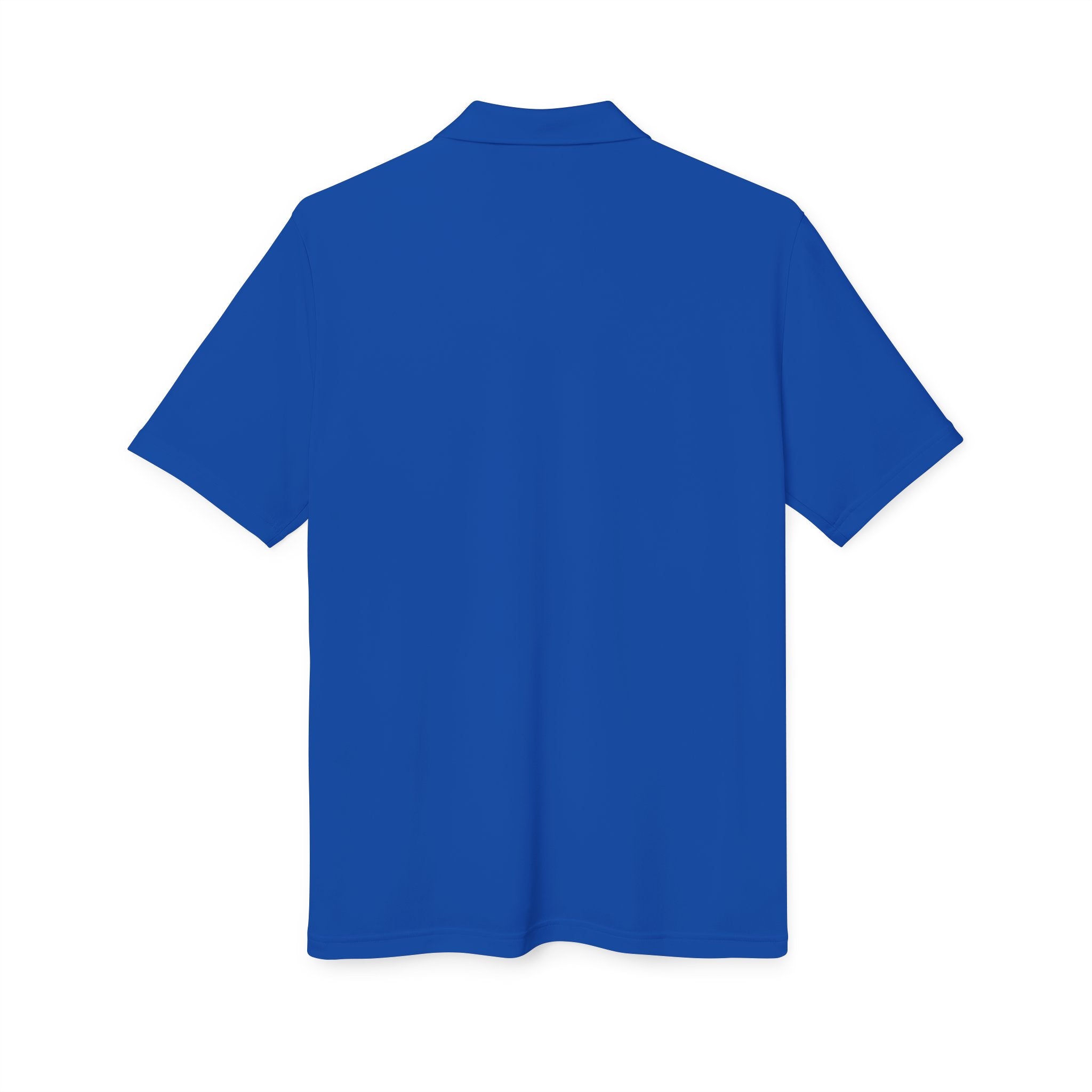 Lake Travis - White Performance Polo — Minimalist Botanical Chest Logo