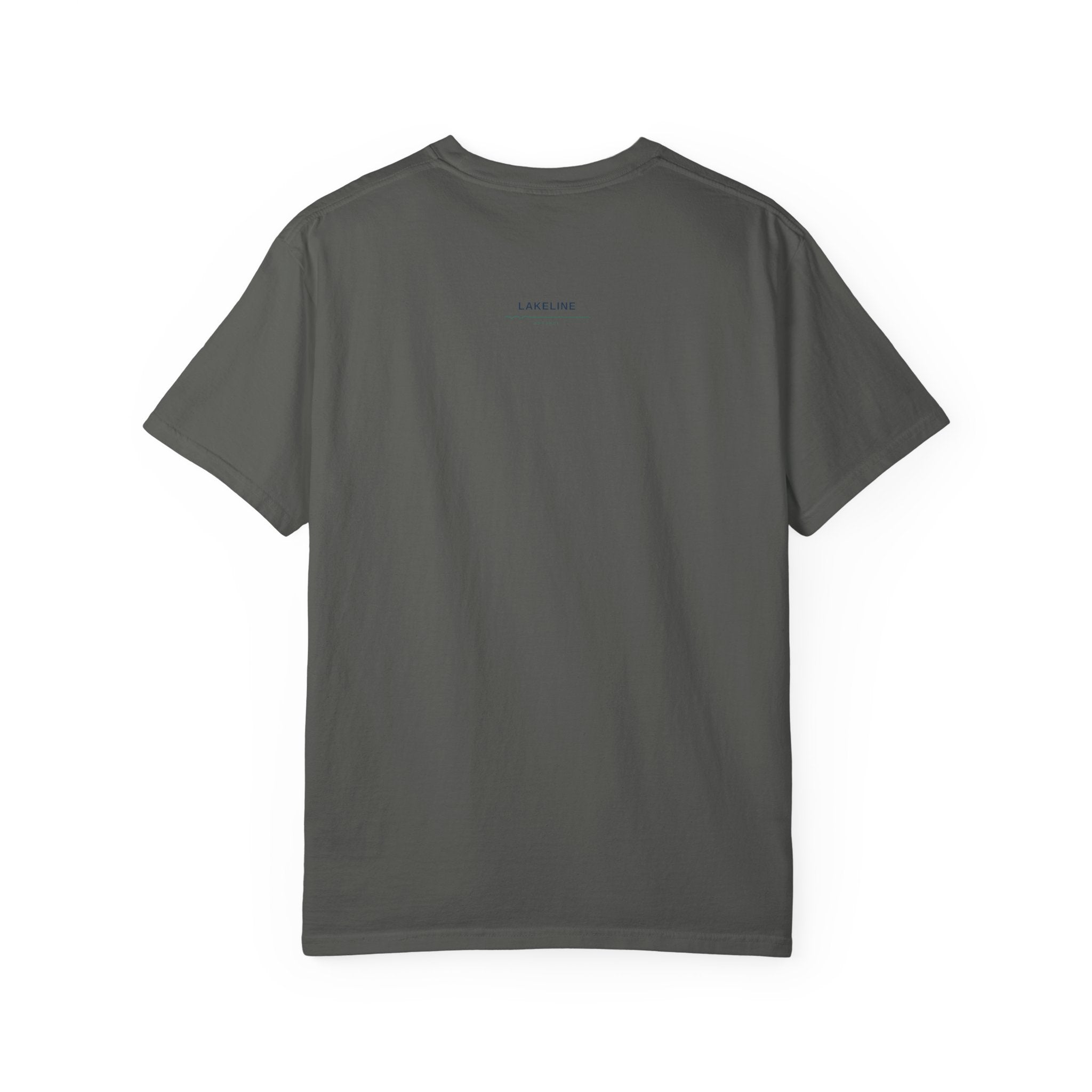 Pokegama Lake Minnesota T-Shirt — Lake Map Circle Graphic (Light Logo, for Dark Colors)