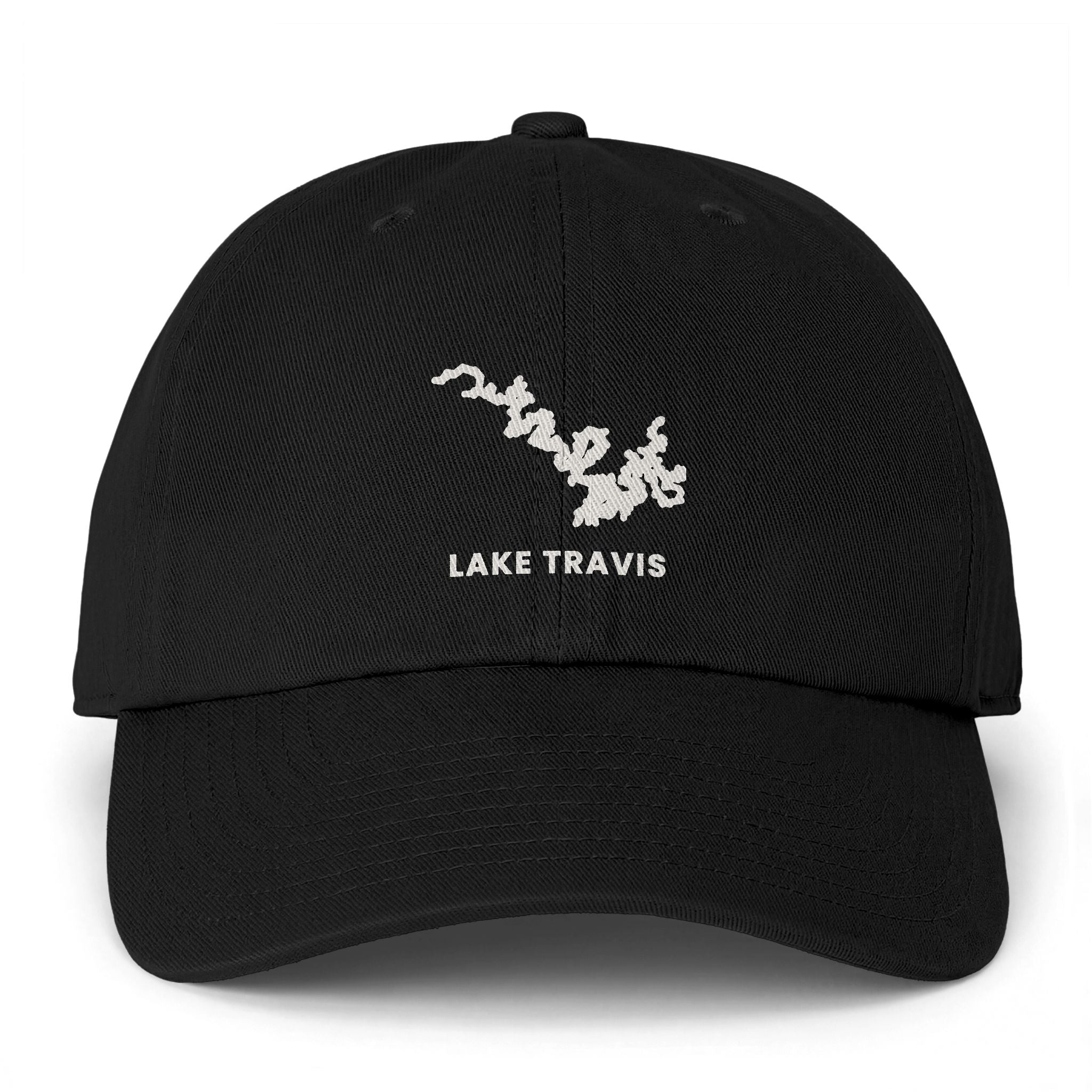 Lake Travis Clean Up Cap — Embroidered Lake Map Baseball Hat